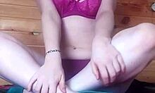 Sweet masked blonde, you're fingering that wet pussy so good with the vibrator, she moans to intense orgasm.