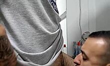 I can’t believe I’m banging the security guy in the back room. My heart races with every thrust of that monster cock!