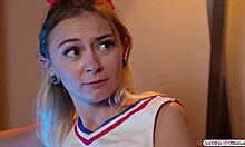 Blonde Cheerleaders Lick and Toy Each Other's Pussies