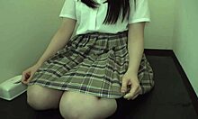 the beautiful japanese signboard girl gets picked up for homemade sex with oral and orgasm