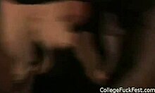 Amateur teen lesbians fingering at wild university party