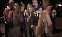 Amateur teen lesbians fingering at wild university party