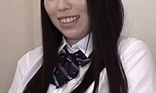 the beautiful japanese signboard girl gets picked up for homemade sex with oral and orgasm