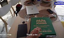 The pizza girl ate my pizza and wanted to run away i made her suck