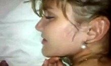 Amateur couple setting the bed on fire