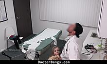 teen feels intense sensations and visits doctor for a banging session.
