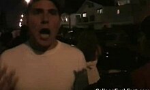 Amateur teen lesbians fingering at wild university party