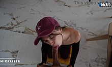 The pizza girl ate my pizza and wanted to run away i made her suck