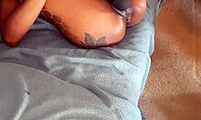 Kevin and Liza in interracial couple cumshot.