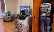 Stranger sneaks in to fuck my boyfriend in the bedroom