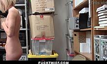 Damn! Blonde Suspect Caught Stealing, Arrested, and Drilled by Huge Cock in Garage!