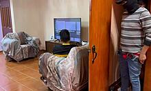 Stranger sneaks in to fuck my boyfriend in the bedroom