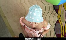 Perv stepbro says, play with my balls, tiny stepsister kimmy kimm