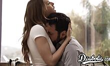 Man, young Ashley Lane gets creampied after wild ride!