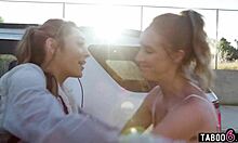 Long-Time Girlfriends Cadence Lux and Mackenzie Mace Dive into Steamy Lesbian Play