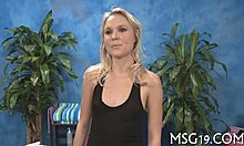 cheerful ending massage porn with wet pussy and orgasm