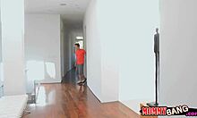 Two Busty Women Share Hard Man Meat