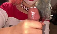 Harley Quinn rides big black cock hard.