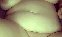 Chubby BBW Uses Toy To Lick Her Pussy And Cum