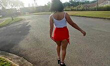 Mature Brazilian wife shows off, then gets fucked hard in motel 😈