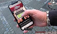 German teen student does real user date casting with stranger