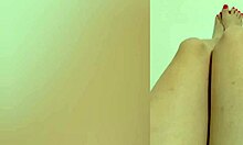 Shy Hottie With Red Pedicure Shows Off Her Sexy Legs On Camera