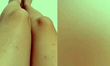 Shy Hottie With Red Pedicure Shows Off Her Sexy Legs On Camera