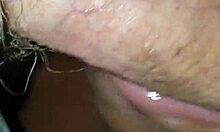 Amateur blowjob, titfuck, and cumshot in interracial action, he said