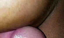 Amateur blowjob, titfuck, and cumshot in interracial action, he said