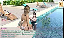 a wife and her mother-in-law playing games at home with amateurs