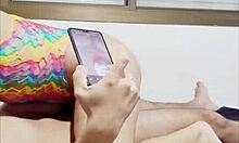 Wife gives husband delicious blowjob in bedroom, then he fills her with cum