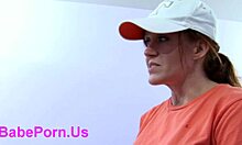 Young girl boldly engages in first lesbian sex with older partner.