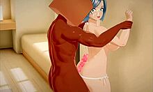 cute anime girl gets played with by pervert