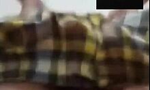 Indian man masturbates his hard cock in hardcore session