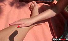 Tiny teen 18+ gets assfucked outdoors