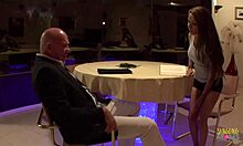 sugar daddy craves sloppy blowjob from trophy wife after work