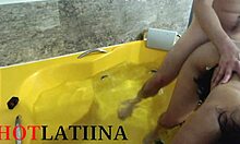 Lauren Latina Fucks Stranger Without Condom in Shower.