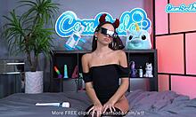 cute teen spreads shaved pussy and masturbates with magic wand