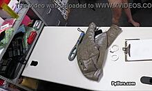 Perky Pierced Asian Teen Steals From Store And Gives Blowjob