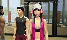 Horny girlfriend performs sexercise, riding my cock and giving blowjob outdoors in public!