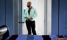 Guy Gets Aroused By His Hairy Stepdad - Gay Porn