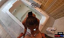 i watched my asian teen girlfriend suck her european boyfriend's big cock