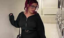 Hot latina girl gets fucked by two big black cocks in laundry room