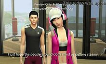 Horny girlfriend performs sexercise, riding my cock and giving blowjob outdoors in public!