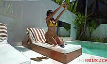 Hot Influencer Gets Surprised With Intense Pool Fuck