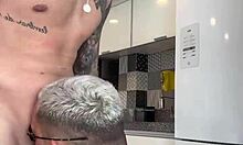 Fucking In The Kitchen With Big Cock And Tattoo!