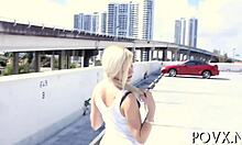 Legal Age Teen Engages in POV Fucking and Blowjob