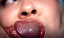 Hell yeah! College girl slurps a thick rod right up close to the webcam!