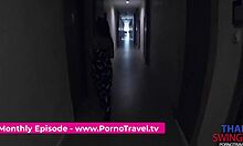 Thai hooker gets fucked in hotel bar creampie