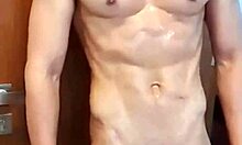 fresh cum dripping after a steamy shower session